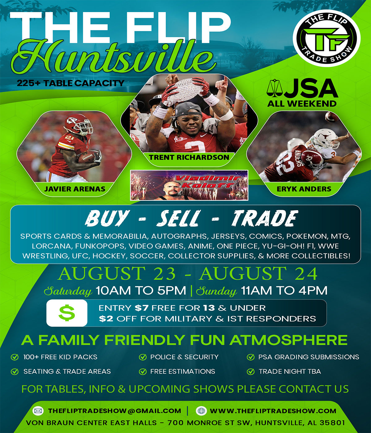 Vendor Space Huntsville AL August 23-24 2025