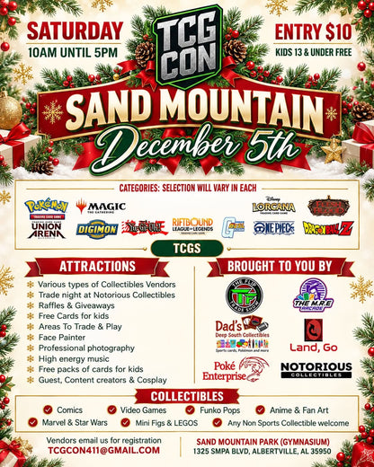 Vendor Space TCG CON Sand Mountain Dec 5 2026