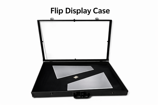 The Flip Display Case with Risers and Key