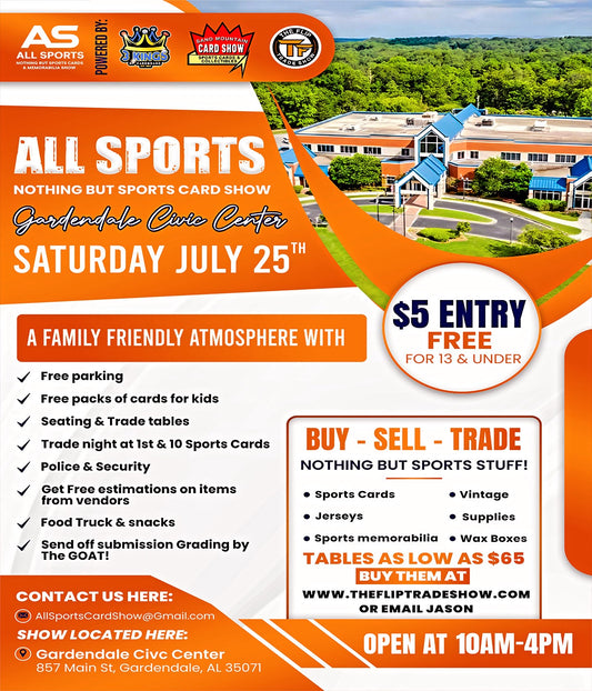 Vender Space All Sports Gardendale July 26