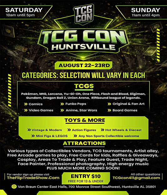 Vendor Space TCG CON Huntsville Aug26